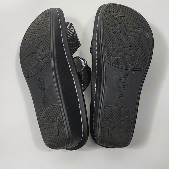 Alegria Karmen Pewter Wavy Sandals KAR-664 Size 38 Metallic Black Adjustable - Picture 6 of 7